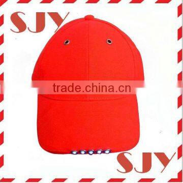 2012 fashion style 6 panel high quality LED cap