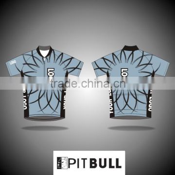 Custom Men Sublimation Printing Cycling Jerseys With Full Zipper