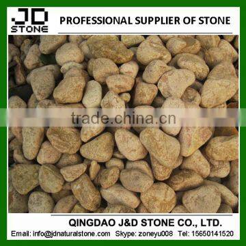 yellow stripe sandstone pebbles for garden ornament