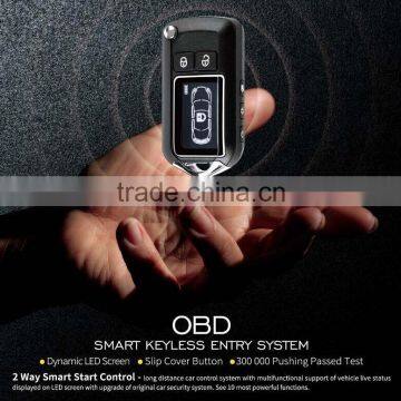 smart visual key with car alarm system with trunk release function