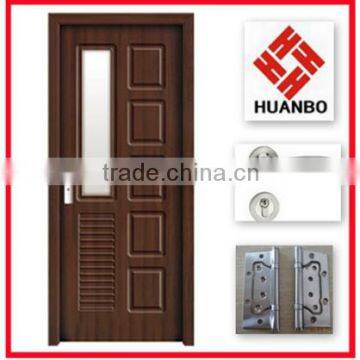 Modern design PVC laminated MDF wooden glass door