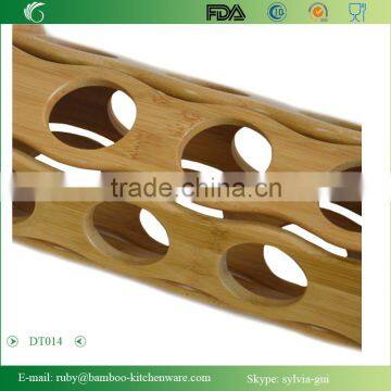 DT014/Bamboo Wooden Salt Pepper Surgar Spice Glass Bottle Jar Shaker Holder Rack photo-5