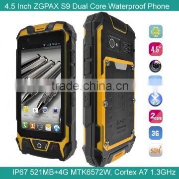 4.5inch IP67 waterproof phone S9 dual core with GPS android 4.0