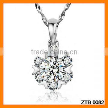 Hot Sales Snowflakes Zircon Necklace Pendant Wholesale ZTB 0082