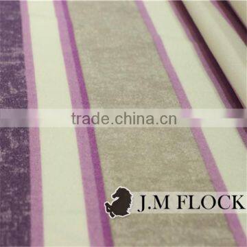100% Polyester Stripe Pattern Print Flock Velvet Fabric Print Fabric for Sofa photo-3
