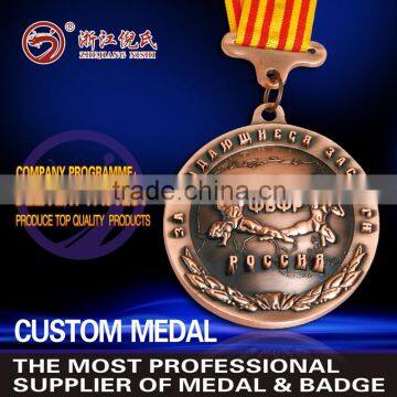 cheap antique gold custom metal medals