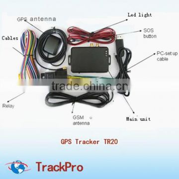 GPS SMS tracker tr20 with remote control Free web version software support both TCP and UDP socket communication