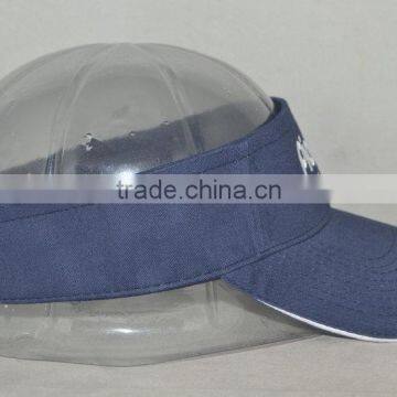 Guangzhou Hat Factory Professional Custom 100% Cotton/dark Blue/sun Visor photo-4