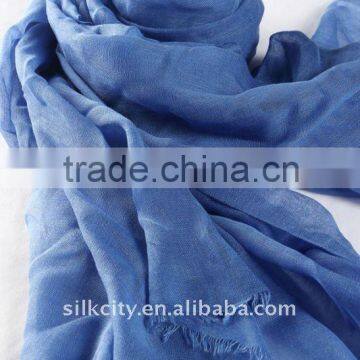 2014 Winter Newest OEM Solid color Silk Modal scarf Fray Edge