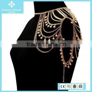 2015 Wholesale Gold Shoulder Body Necklace Chain Jewelry