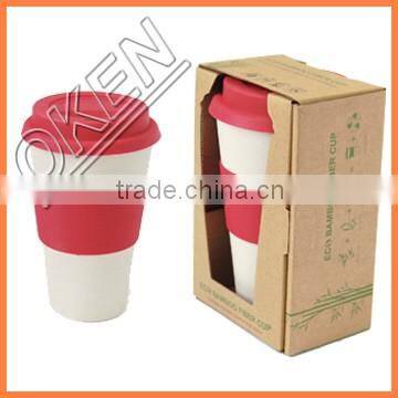 2016 newest design handcrafted BPA Free bamboo fiber Coffee Cup