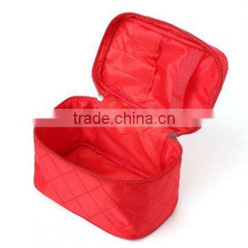 New Good Portable Type Bags Zipper Cosmetic Storage Make up Makeup Bag 4colors Handle Train Case Purse Toiletry Pouch photo-3