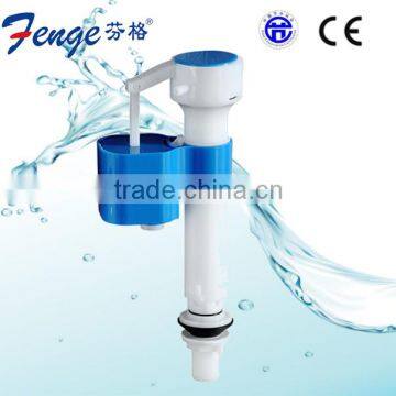 White ABS material quiet toilet fill valve water tank one inlet two outlet valve