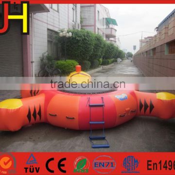 Funny Water Games Inflatable Tiger Trampoline For Kids