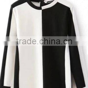 Black And White Color Block Dress wholesale fashion lady dress