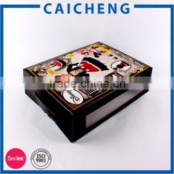 Customized colourful printing christmas paper packaging box for toy