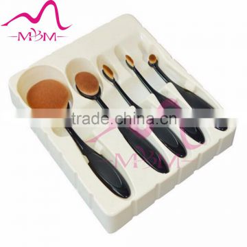 synthetic hai New style high quality 5pcs oval makeup brush