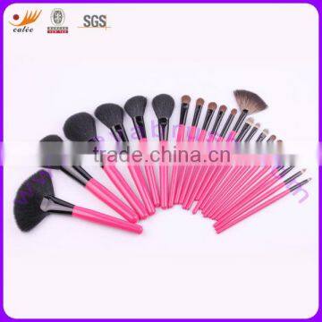 22 pcs Pink Handle Animal Hairs Makeup Brush Set