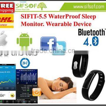 SIFIT-5.5 Waterproof Sleep Monitor Pedometer, 3D Acceleration Sensor, OLED Waterproof Sleep Monitor