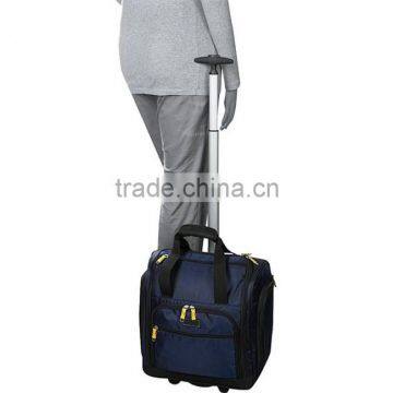 Zippered fold down entry luggage trolley bags