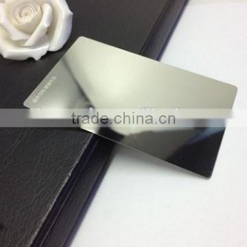 Aluminum alloy type metal card metal business card with mirror finish