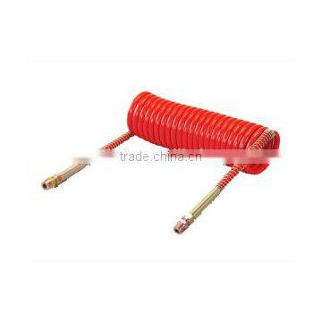 BLue Polyurethane Spiral Tube, PU Coil Hose With Brass Ends&Tail(6.5*10mm*6m),Pneumatic Fitting photo-3