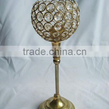 golden high candle holder for wedding