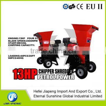 Professinal 13hp petrol garden chipper shredder or gasoline wood chipper with CE