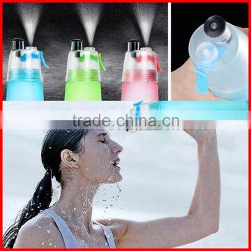 wholesale outdoor spray mist sport bottle portable multi function bottle student gravel mug