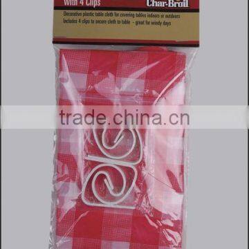 table cloth with clips