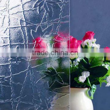 3-8mm Clear Maple Leaf Pattern Glass