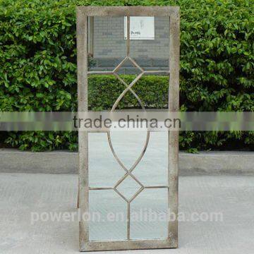 Beautifully Designed Tall Rectangular Metal Frame Garden Mirror photo-2