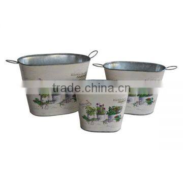 Hot Style!!!Galvanized Flower Pot Galvanized Garden Pot Galvanized Planter Wholesale