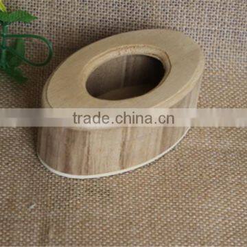 Handmade Small Oval Wooden Perforated Display Box photo-2