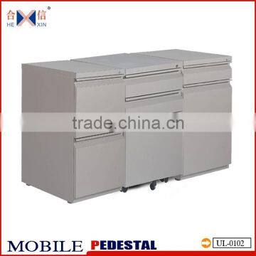 3 Drawer Metal Steel Cabinet Mobile Pedestal Movable Desk Drawer Cabinet photo-2