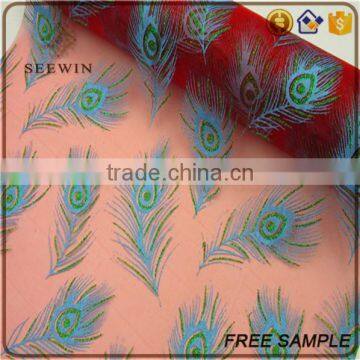 New Arrival Cheap Soft Silk Quilt Embroidery Pattern Printing Organza Fabric Roll photo-5