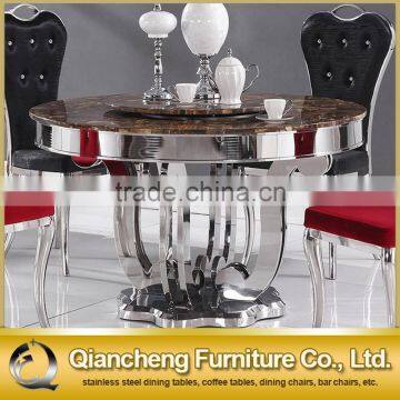 Round Chrome Stainless Steel Dining Table photo-6