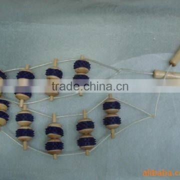 Wooden Wheel Body Back Waist Care Roller Massager photo-3