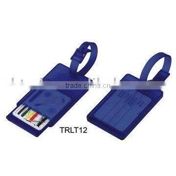 plastic luggage tag with sewing kit for promotional