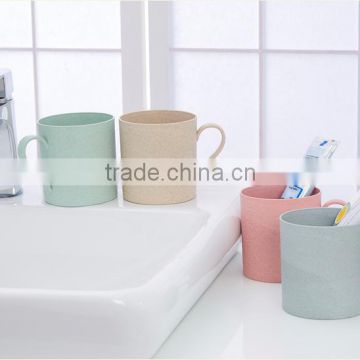 Wheat straw evgraved cup eco-friendly plastic mug