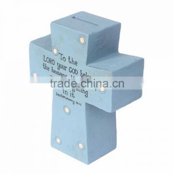 Custom Kids Gift Resin Religious Crucifix Money Boxes photo-3