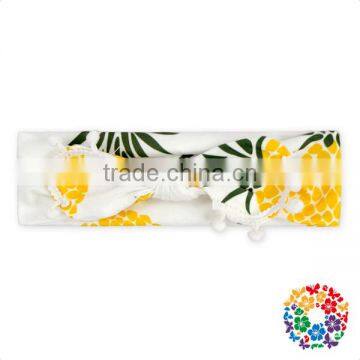 Cheap Baby Girl Yellow Pineapple Pom Pom Knot Headband photo-1