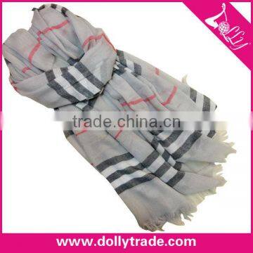 180CM High Quality Women Polyester Checked Scarf