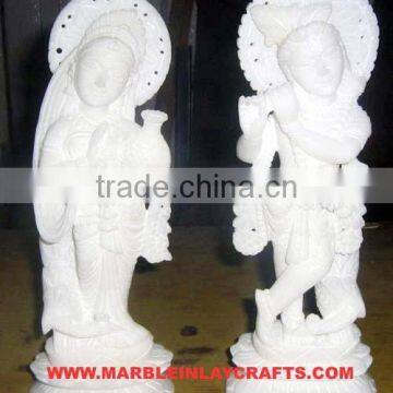 Natural White Radha Krishna Idols