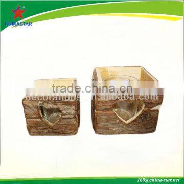 wood tea light candle holders for wedding