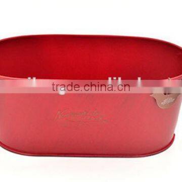 2016 Oval Metal Plant Pots Wholesale Galvanized Metal Planters Flower Pots photo-4