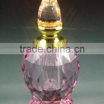 unique design pink crystal perfume bottle for laddys