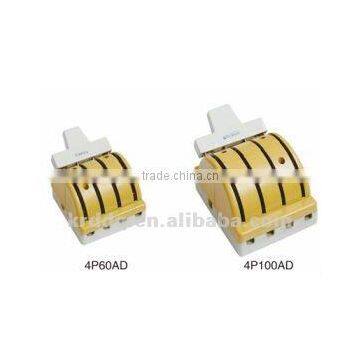 4P60AD large double throw porcelain/ceramic 4 pole disconnect knife switch