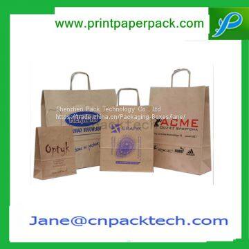 Custom Promotional Shopping Garment Fashion Packing Bags Carrier Gift Bag Kraft Paper Bag photo-5
