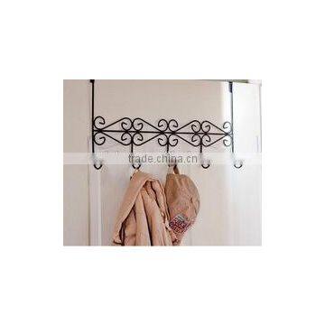 2016 Metal Powder Coat Overdoor Hook Storage Rack With Hat Rack Hooks photo-4